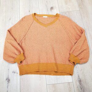 Mittoshop Womens Sweater Size M / L Caramel Brown Pullover Preppy Long Sleeve